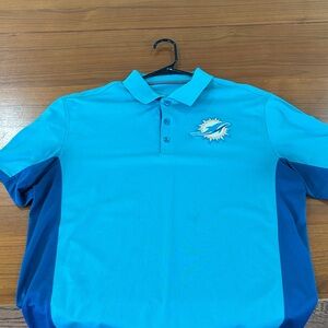 Miami Dolphins Nike Turquoise and Blue Polo Shirt with Logo